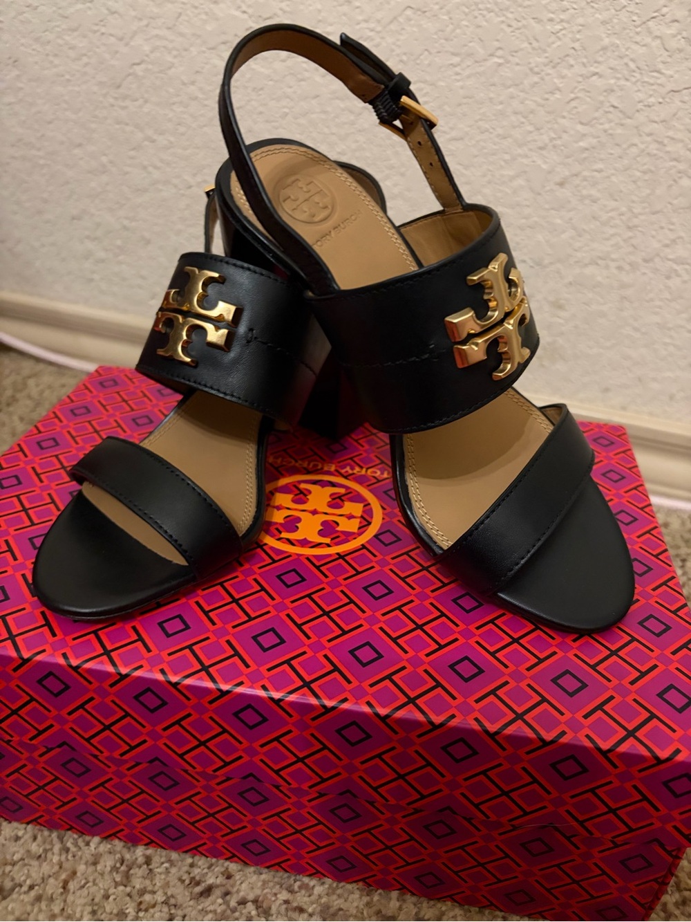 Tory Burch Black Everly 65mm Sandal.